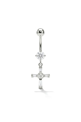 Divine Cross Belly Button Ring
