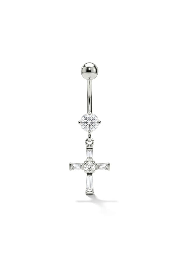 Divine Cross Belly Button Ring