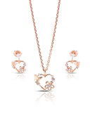 Petaline Silver Pendant and Earrings Set