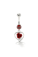 Eternal Love Rose Belly Button Ring