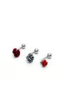 Scarlet Bloom Belly Button Ring