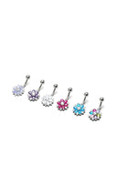 Vivid Petals Belly Button Ring