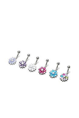 Vivid Petals Belly Button Ring