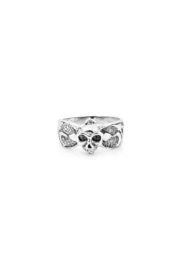 Cryptic Skull Men’s Silver Ring