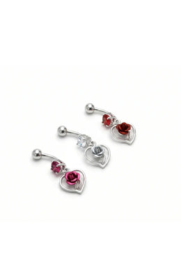 Eternal Love Rose Belly Button Ring