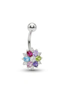 Vivid Petals Belly Button Ring