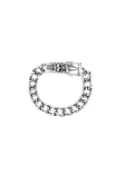 ‘Do or Die’ Men’s Silver Skull Bracelet