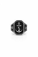Anchor Drop Men’s Silver Ring