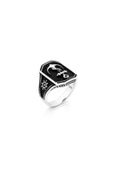 Anchor Drop Men’s Silver Ring