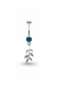 Verdant Glow Belly Button Ring