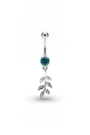 Verdant Glow Belly Button Ring
