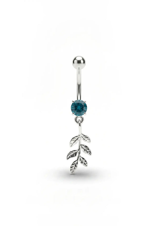 Verdant Glow Belly Button Ring