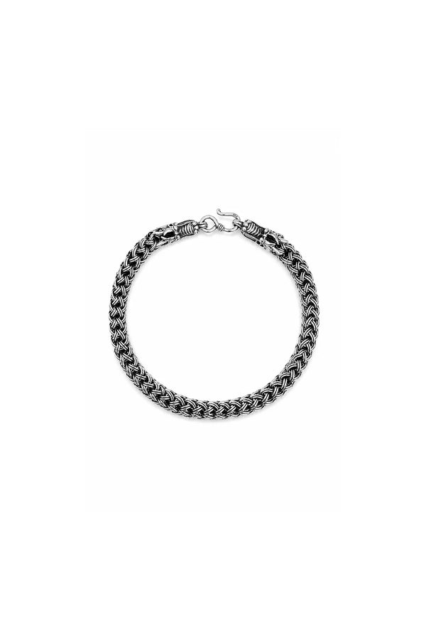 Dragon Weave Men’s Silver Bracelet