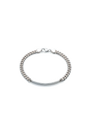 Phantom Curve Men's Silver Bracelet