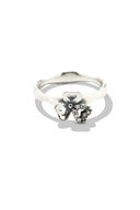 Agneya Clover Silver Ring Parman