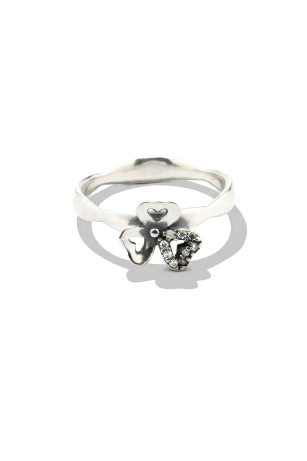 Agneya Clover Silver Ring Parman