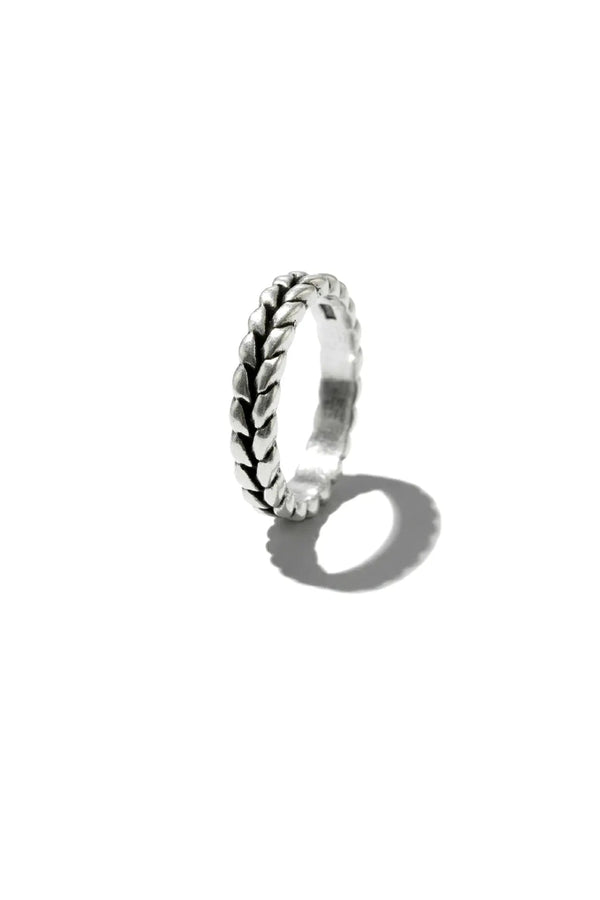 Simone Weave Silver Ring Parman