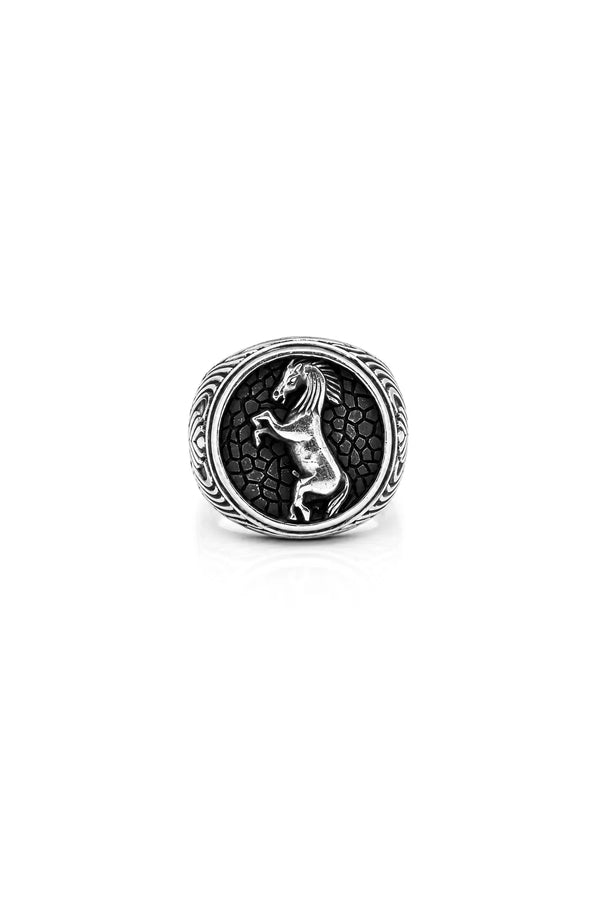Grand Stallion Men’s Silver Ring
