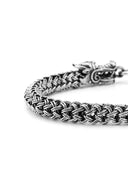 Dragon Weave Men’s Silver Bracelet