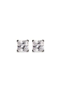 Lustre Square Silver Studs