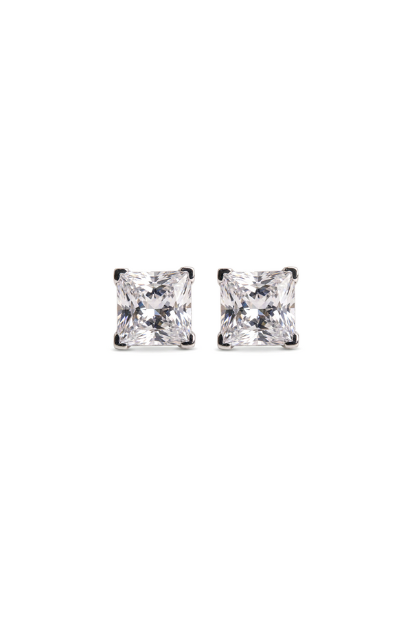 Lustre Square Silver Studs