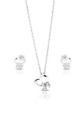 Lilah Silver Pendant and Earrings Set