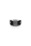 Hexgate Black Men’s Silver Ring