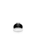 Hexgate Black Men’s Silver Ring