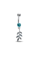 Verdant Glow Belly Button Ring