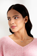 Miréa Silver Pendant and Earrings Set