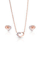 Naomi Silver Pendant and Earrings Set