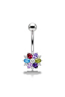 Vivid Petals Belly Button Ring