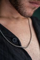 Ashva Torque Men’s Silver Chain