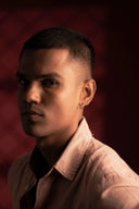 Braided Edge Silver Studs