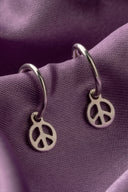 Circle of Peace Silver Hoops