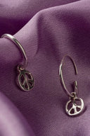 Circle of Peace Silver Hoops