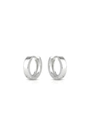 Classic Clip Silver Hoops