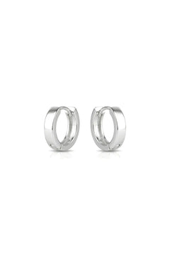 Classic Clip Silver Hoops