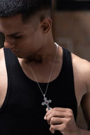 ‘Cross My Heart’ Men’s Silver Pendant Parman