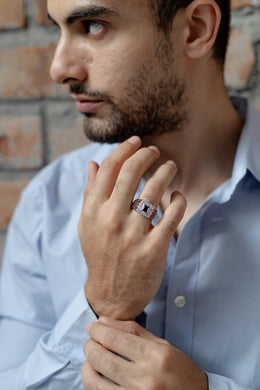 Crypton Men’s Silver Ring Parman