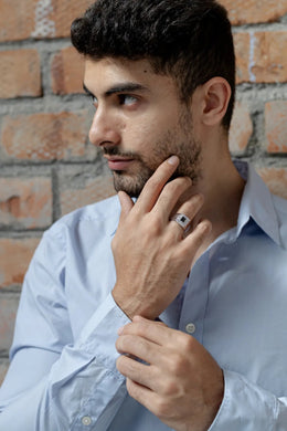 Crypton Men’s Silver Ring Parman