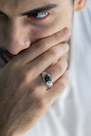 Cyclops Black Men’s Silver Ring