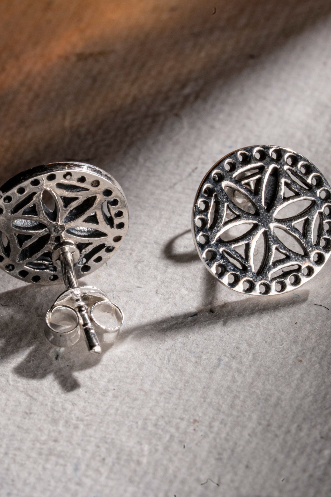 silver mens stud earrings