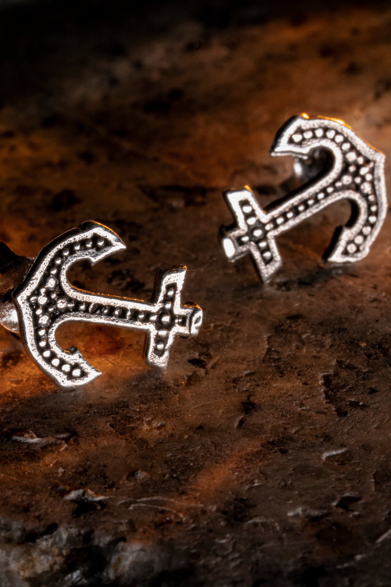 silver mens stud earrings