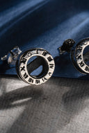 silver mens stud earrings