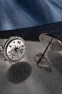 silver mens stud earrings