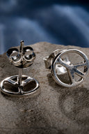 silver mens stud earrings