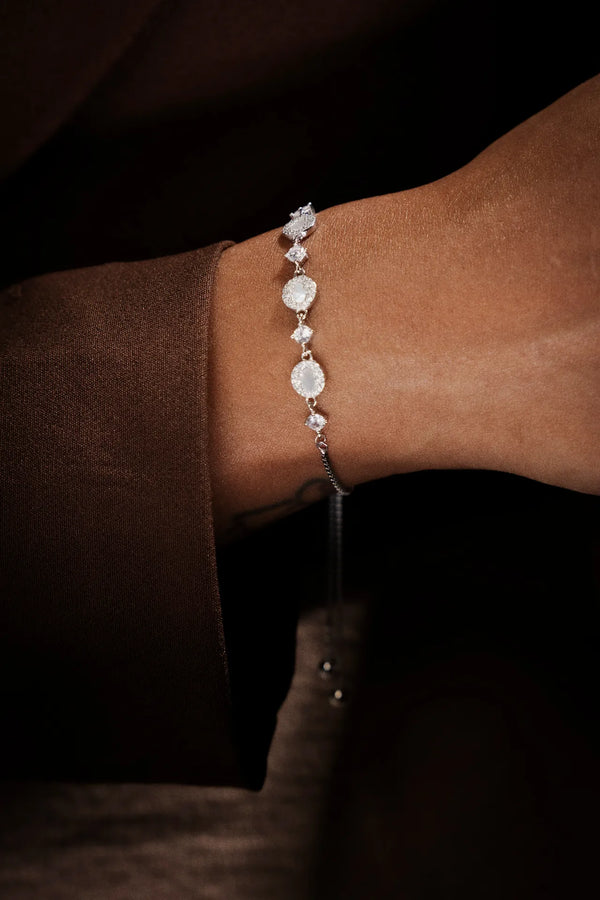 Moonlit Grace Silver Bracelet