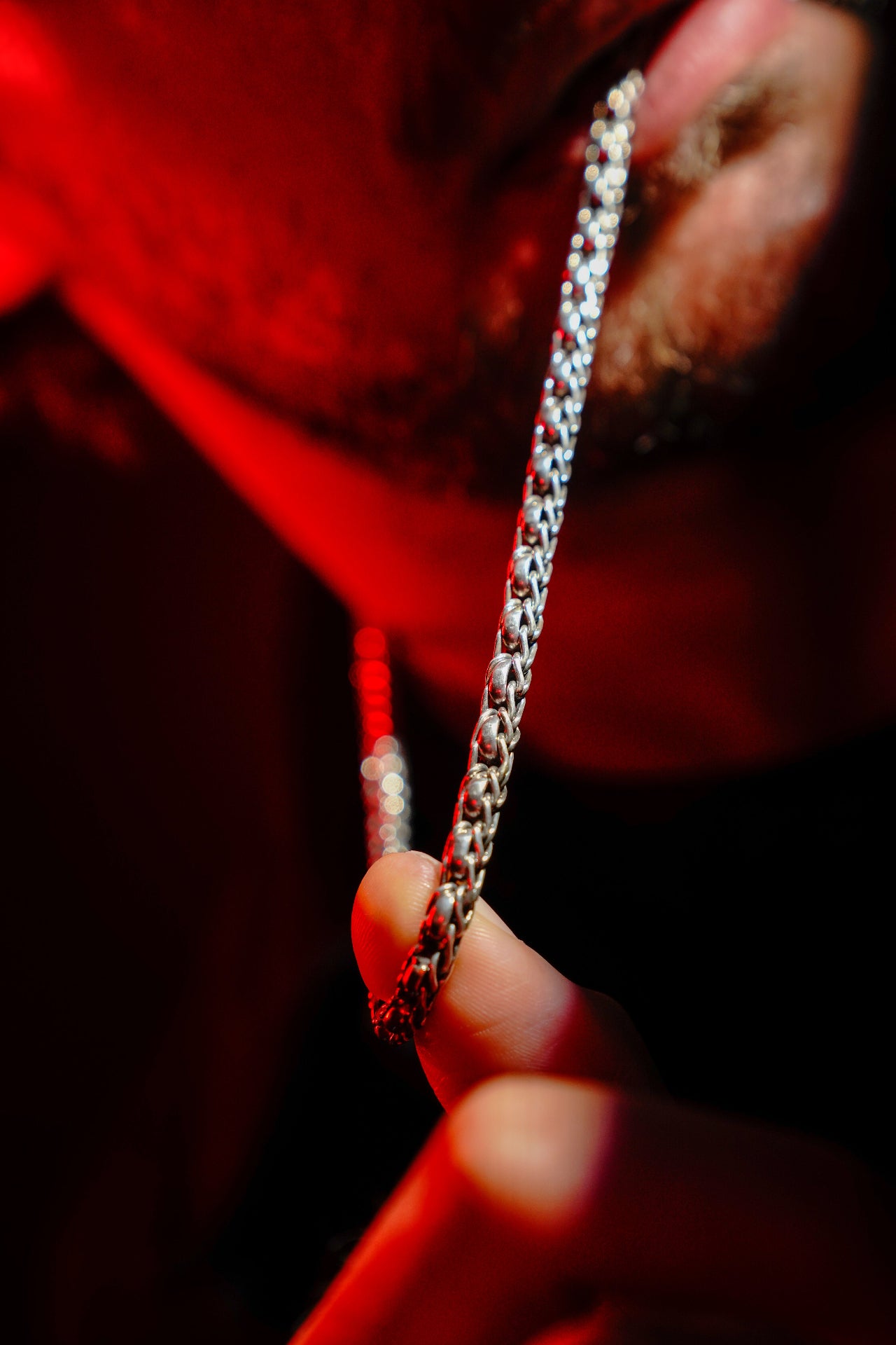 silver neck chain for men