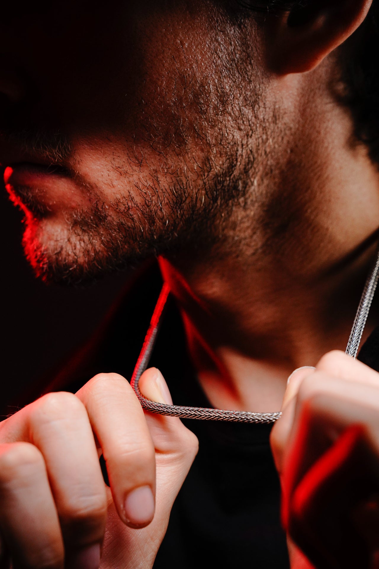 silver neck chain for men